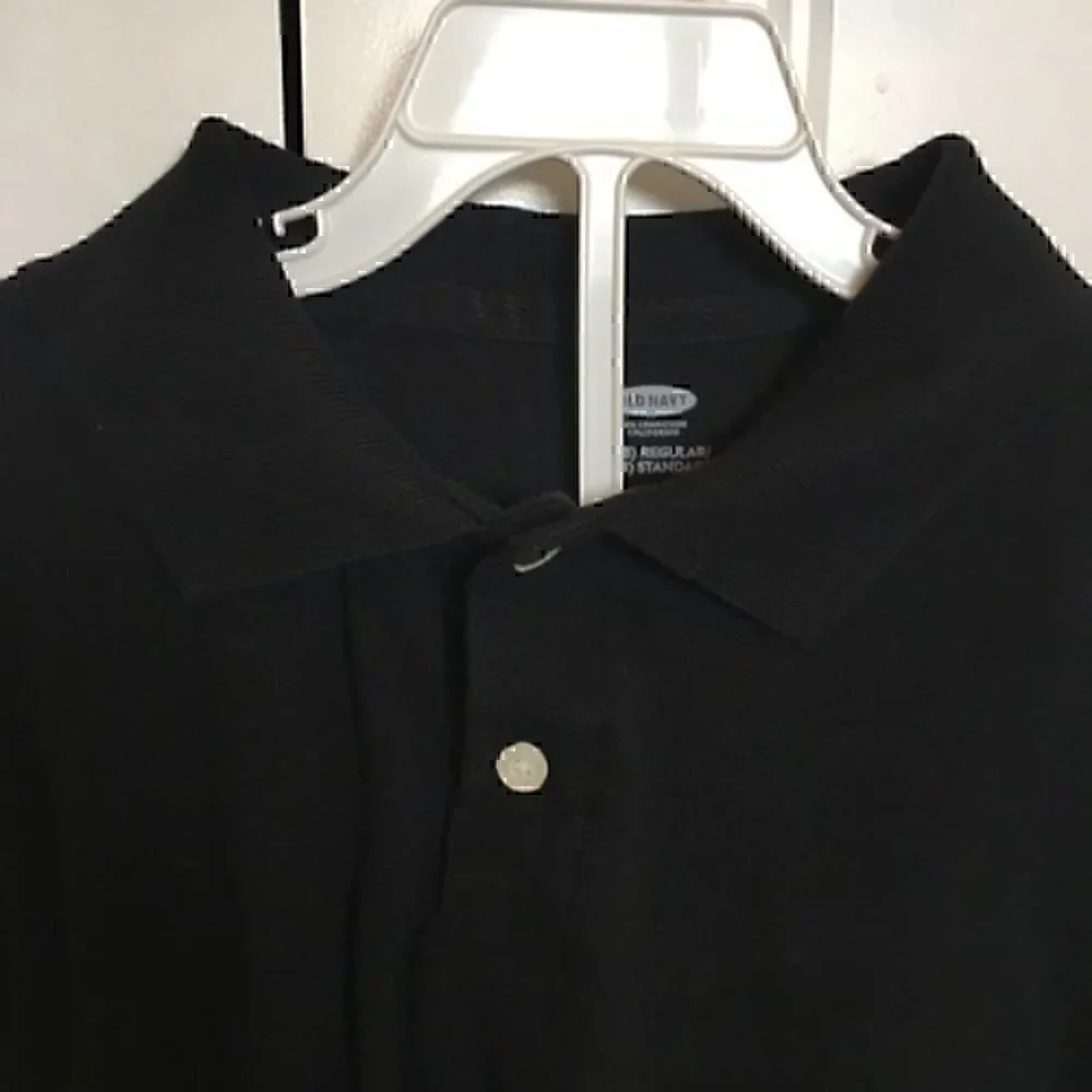 Boys size medium 8 Old Navy black polo